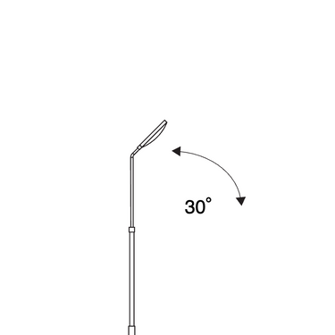 Technical drawing of the Penta Spoon table lamp with dimensions