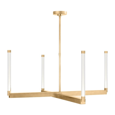 Kelly Wearstler Phobos 36" LED Chandelier – Luxury Tubular Glass Lighting for Homes & Offices