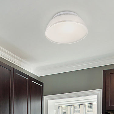 Pica 17 sand glass ceiling light in a hallway | Besa Lighting