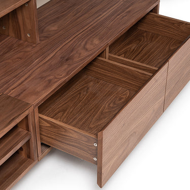 Nova Domus Pompeii Grey & Walnut Entertainment Center