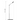 Ponte Small floor lamp dimensions diagram: 39.1 inches high and 13.6 inches wide