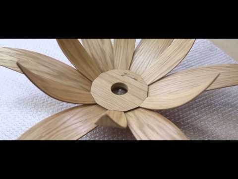 Sculptural Wooden Floor Lamp - Iris Lamp