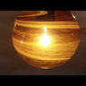 Vapor Amber glass shade detail on Besa Jilly outdoor pendant light