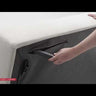How-to video showing how to open and convert the Ran D.E.L Modern Queen Sleeper Sofa Bed by Innovation Living