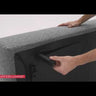 How-to video showing how to convert the Supremax D.E.L. Queen Sleeper Sofa Bed by Innovation Living from sofa to queen-size bed