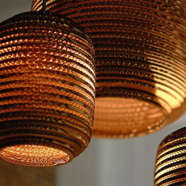 Graypants Scraplights Ausi 8 pendant in Natural, studio angle one, item GP-112