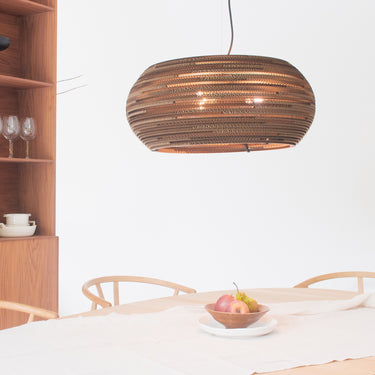Ohio cardboard pendant light by Graypants in Natural, a layered recycled cardboard shade