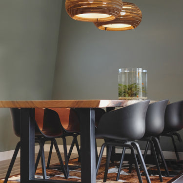 Ohio 24 in and 32 in cardboard pendants by Graypants in Natural, hung together