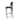 Prouvé black industrial bar stool with supportive backrest and modern gunmetal metal legs