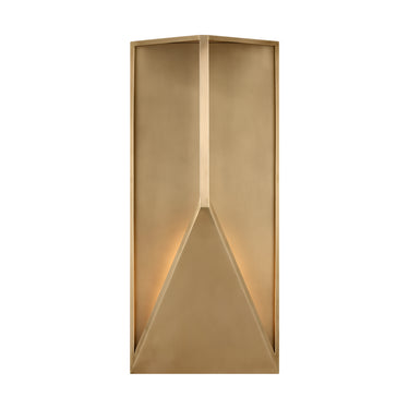 Punto 22 LED wall light with dimensions displayed (22.2in H x 4.7in W x 10in L), illustrating its sleek, compact form.
