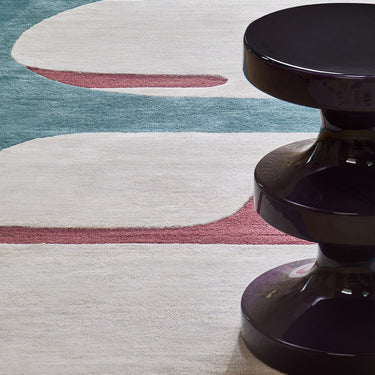Pygmée wool rug, close-up detail