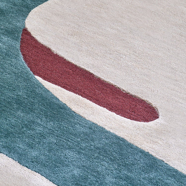 Pygmée wool rug, close-up detail