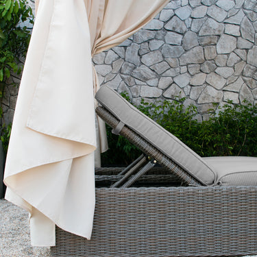 Renava Marin Outdoor Beige Canopy Sunbed