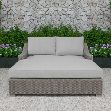 Renava Pismo Outdoor Beige Wicker Sunbed