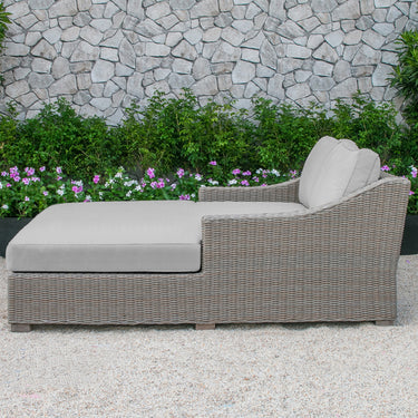Renava Pismo Outdoor Beige Wicker Sunbed