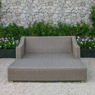 Renava Pismo Outdoor Beige Wicker Sunbed