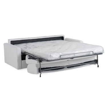 Lamod Italia Revers Italian White Leather Queen Sofabed