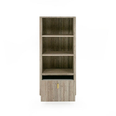 Nova Domus Roma Faux Travertine Gold Bookcase