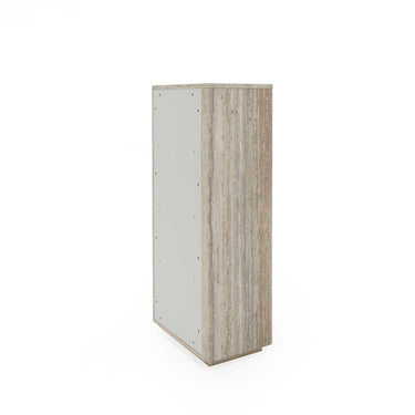 Nova Domus Roma Faux Travertine Gold Bookcase