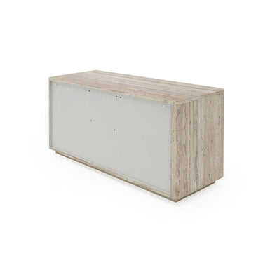 Nova Domus Roma Faux Travertine Gold File Cabinet