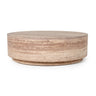 Nova Domus Roma Faux Travertine Round Coffee Table