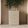 Nova Domus Roma Faux Travertine Gold Chest