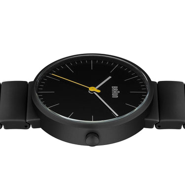 Braun BN-0171BKBKG Ceramic Analog Watch – Black Dial & Bracelet, Minimalist Design