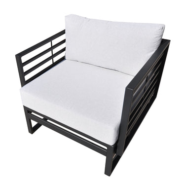 Renava Wharf Outdoor Grey & Black Sofa Set