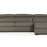 Lamod Italia Sacha Dark Grey Leather Reversible Sectional Bed with Storage