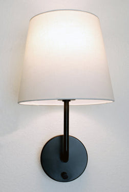 Side view of Emily Cordless Wall Sconce Black by Modern Lantern
