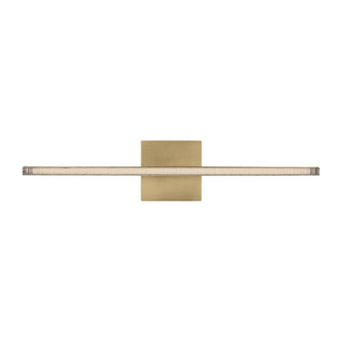 Modern 24" bathroom vanity light with dimmable LED and slim brass frame by Visual Comfort in  Brass FInish
