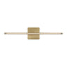 Modern 24" bathroom vanity light with dimmable LED and slim brass frame by Visual Comfort in  Brass FInish