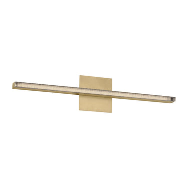 Visual Comfort Serre wall-mounted bath light with crystal glass and integrated LED technology in brass finish