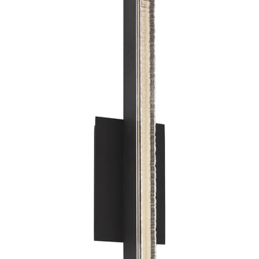 Elegant crystal and metal wall light in nightshade black finish for modern residential interiors