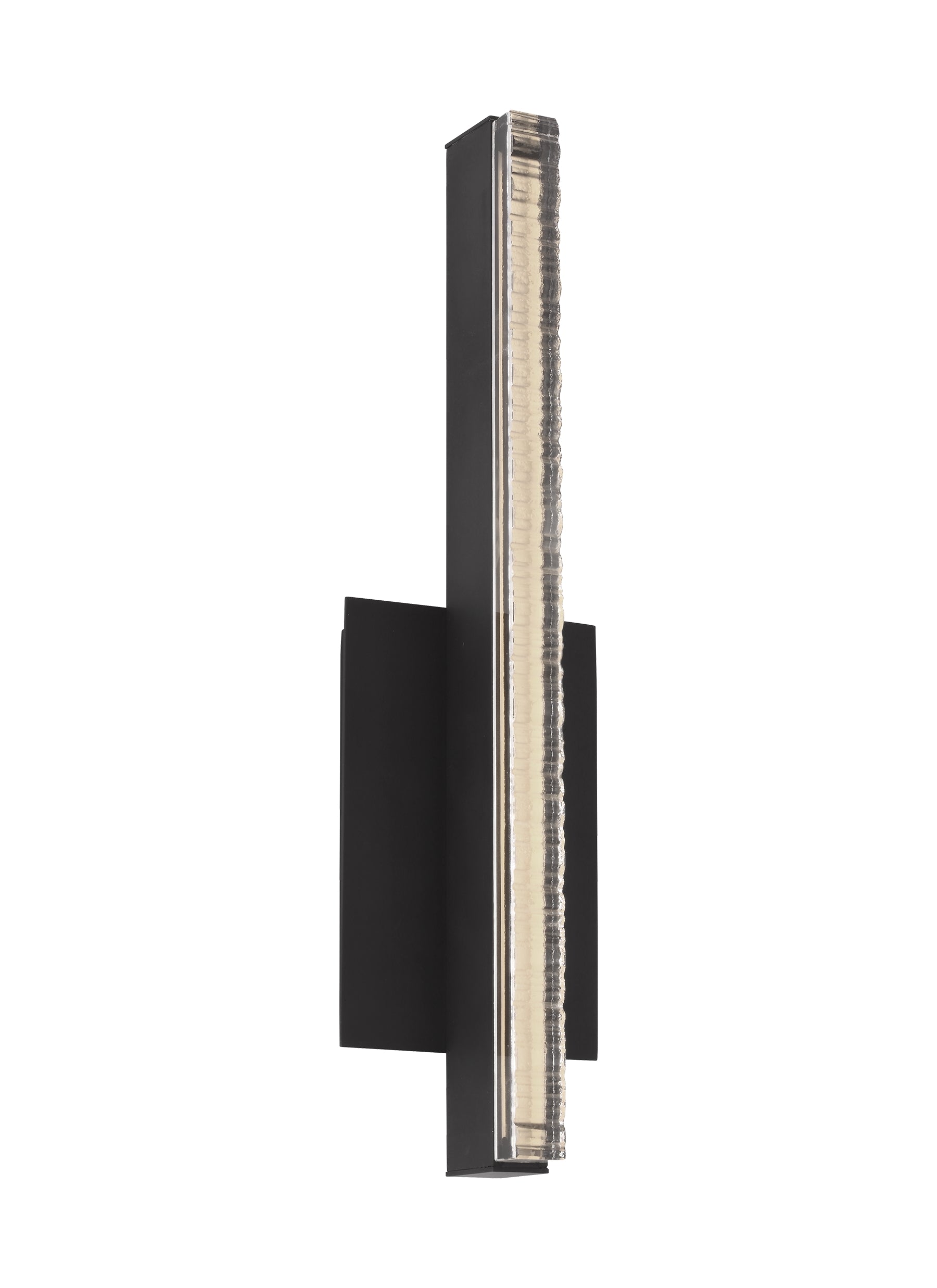 Contemporary Wall Light - Black Metal with Glass