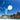 Smart & Green Globe lamp glowing beside a resort pool with water splashing