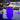 Smart & Green Rock lamp glowing blue beside a dark pool at night