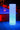 Smart & Green Tower lamp glowing cyan at a pool edge at night