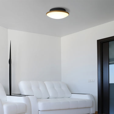 Silk ceiling light in a white living room | Besa Lighting