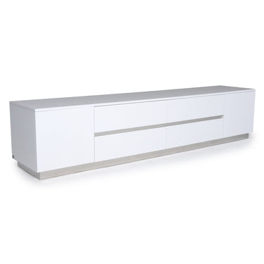 AX Skyline White Crocodile TV Stand