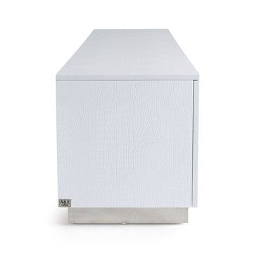 AX Skyline White Crocodile TV Stand