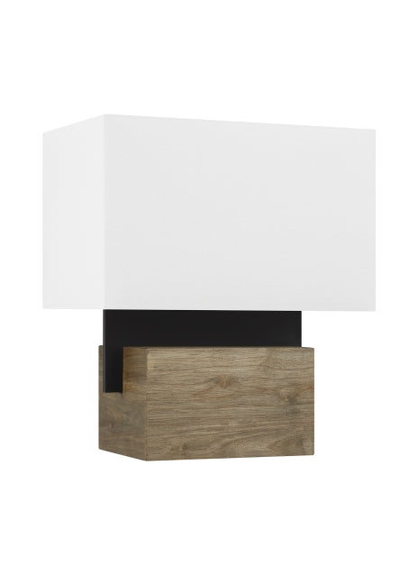 Slab Table Lamp | Nightshade Black and Fabric