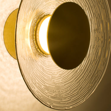 Close look at the Sly sunburst of light | Besa Lighting