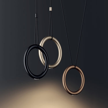 Contemporary metal LED pendant light with dual suspension cables for kitchens and corridors