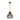 Morgan 12 inch LED pendant light with smoked glass shade and antique brass finish by Visual Comfort for modern interiors