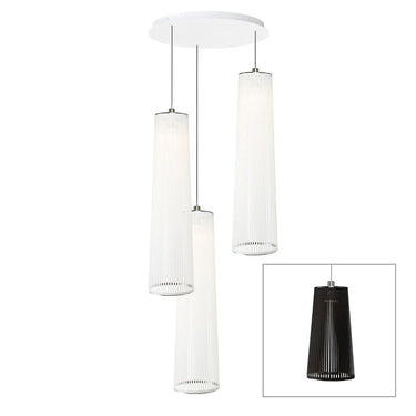 Solis 3-Light Fabric LED Pendant Light by Pablo Designs - image 2