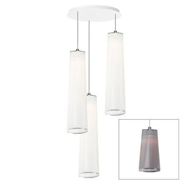 Solis 3-Light Fabric LED Pendant Light by Pablo Designs - image 3