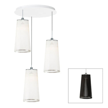 Solis 3-Light Fabric LED Pendant Light by Pablo Designs - image 5