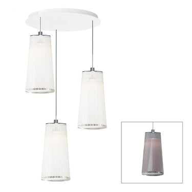 Solis 3-Light Fabric LED Pendant Light by Pablo Designs - image 6