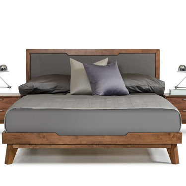 California King Nova Domus Soria Grey & Walnut Bed